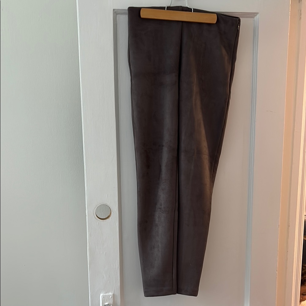Ann Taylor faux suede Gray Leggings
